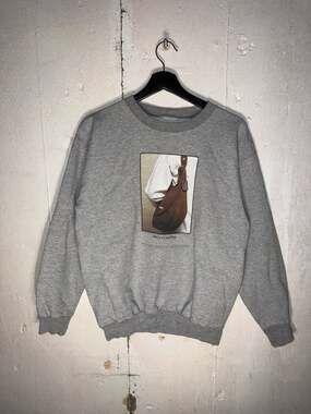 Vintage Coach Bag Photo Graphic Grey Crewneck Sweatshirt